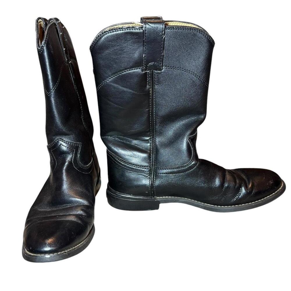 Justin Boots Men's Black Boot Sz 10